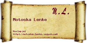 Motoska Lenke névjegykártya